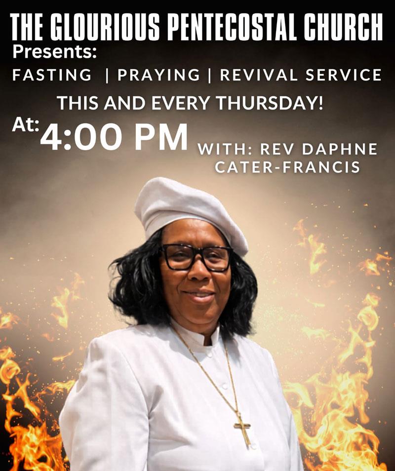 Fasting, Praying and Revival Service - Join us Every Thursday at 4pm
